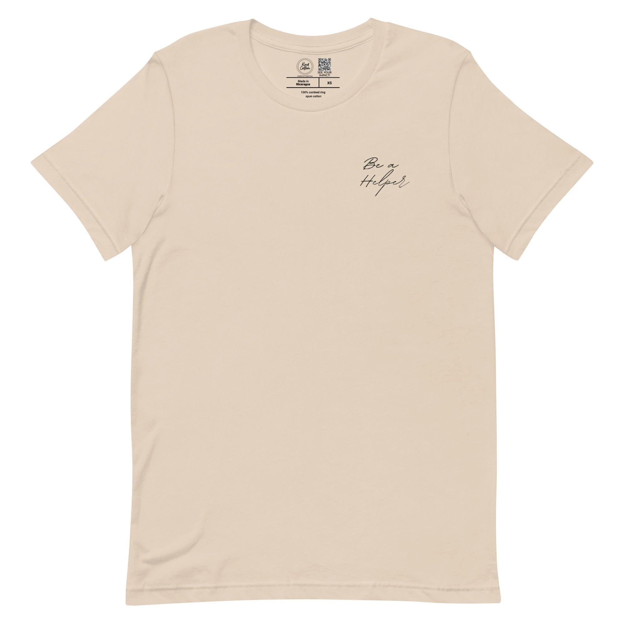 Be a Helper Embroidered Classic Tee by Kind Cotton
