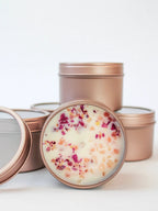 Unlabeled 4 oz Botanical Soy Wax Candles - Party Favors by Ash & Rose