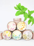 Unlabeled 4 oz Botanical Soy Wax Candles - Party Favors by Ash & Rose