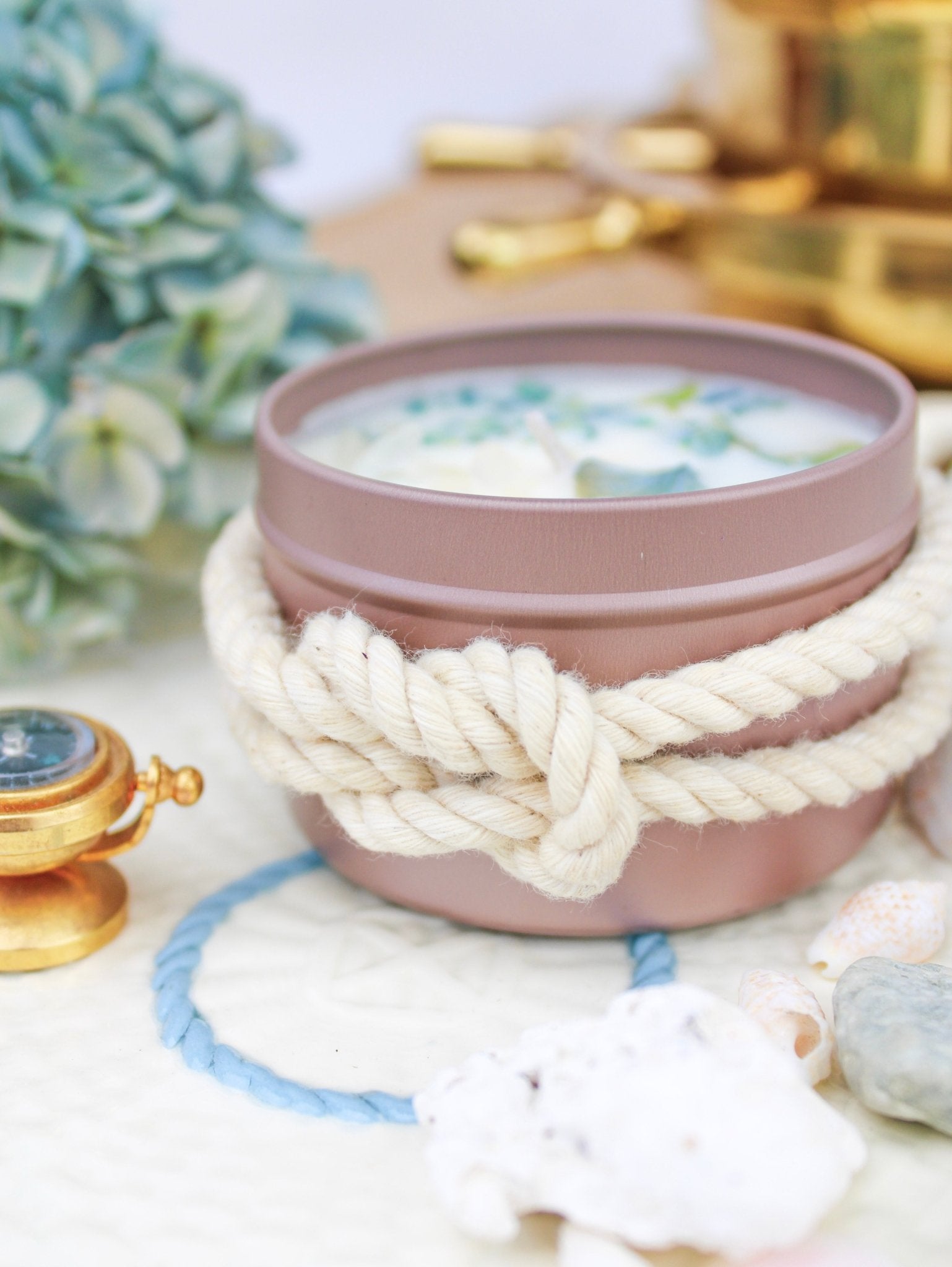 Unlabeled 4 oz Botanical Soy Wax Candles - Party Favors