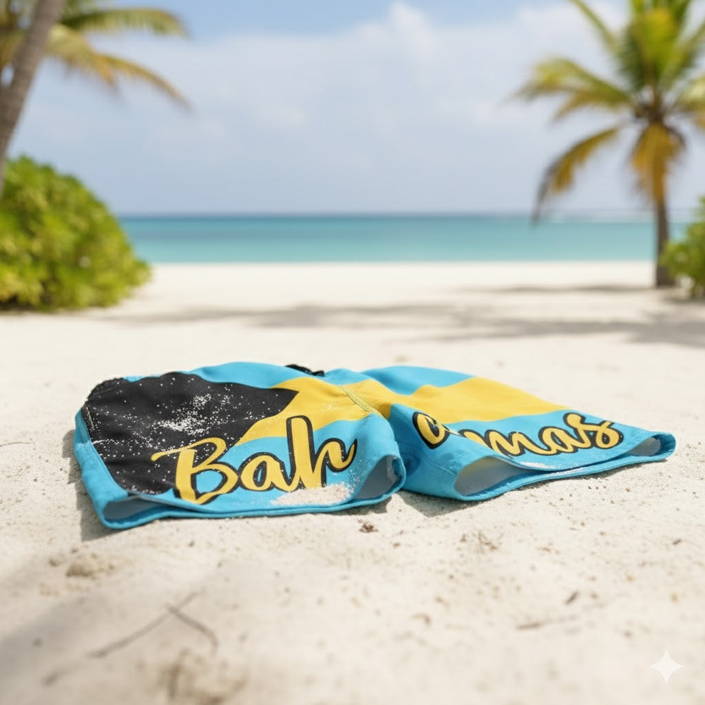 Bahamas Flag Recycled Swim Trunks