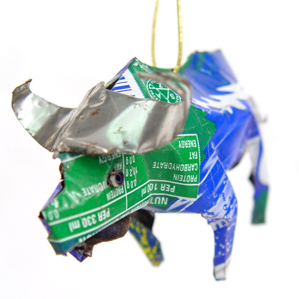 Unpainted Tin Buffalo Ornament La Vie Bien Unpainted Tin Buffalo Ornament