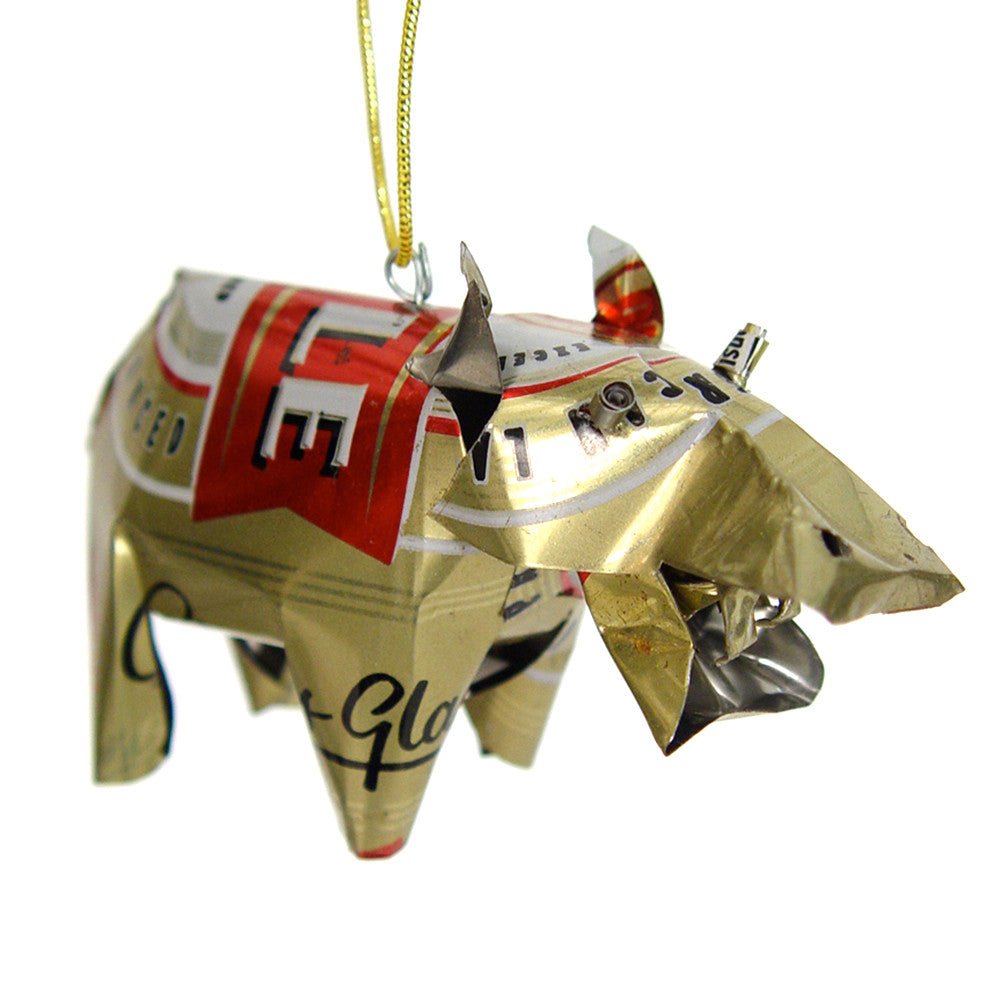 Unpainted Tin Hippo Ornament La Vie Bien Unpainted Tin Hippo Ornament
