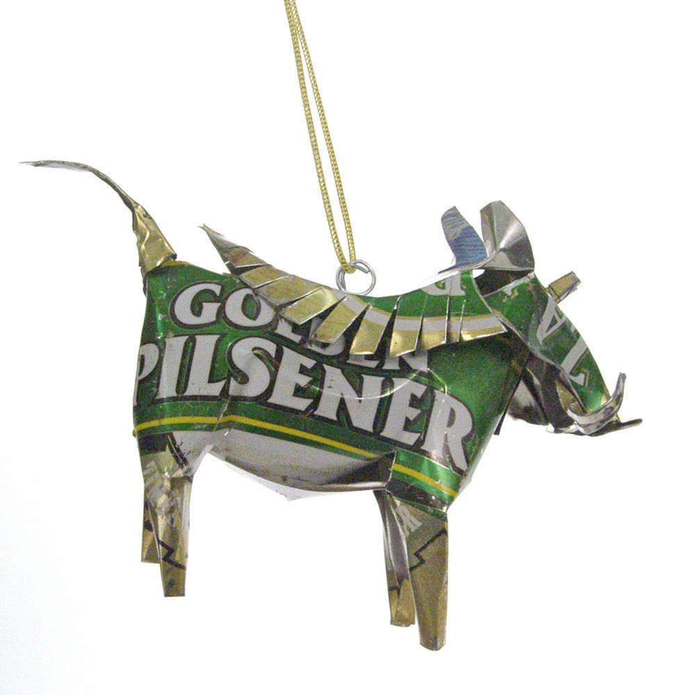 Unpainted Warthog Ornament La Vie Bien Unpainted Warthog Ornament