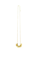 Golden Arc Fringed Necklace by Fair Anita