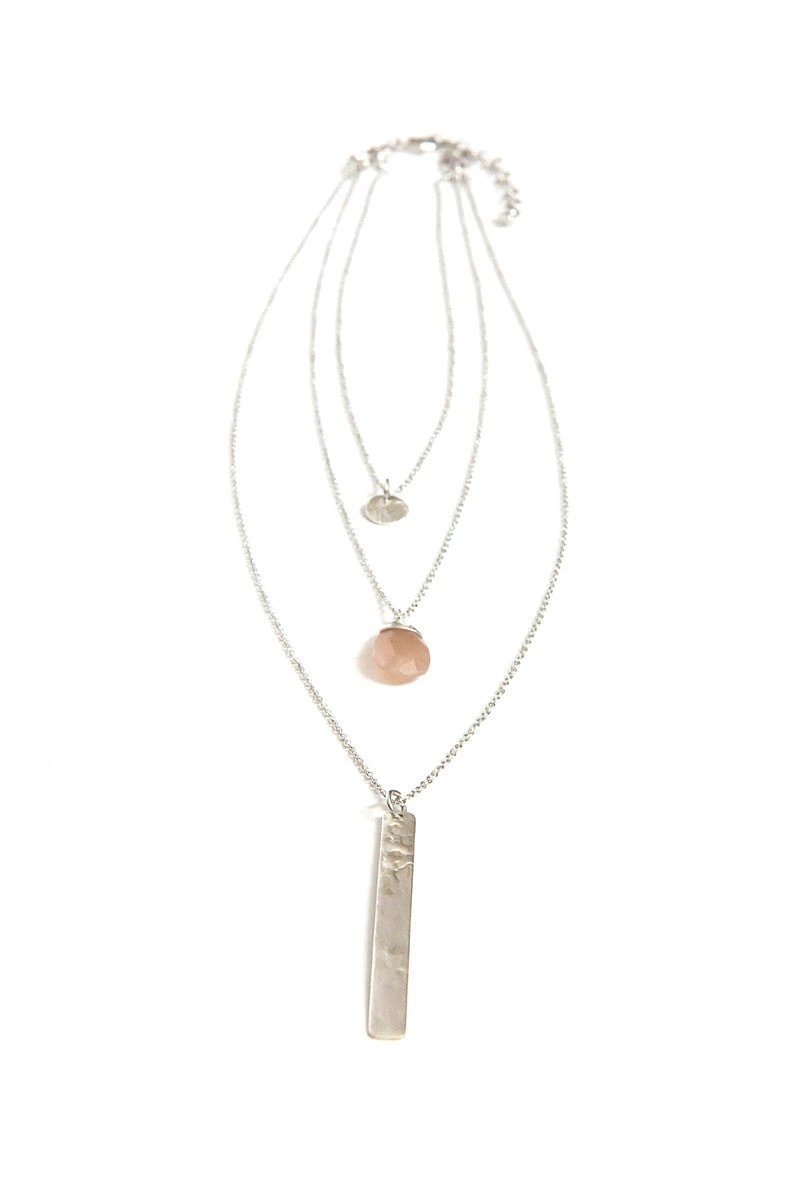 Triple Strand Multi-Way Pendant Necklace - Silver by Fair Anita