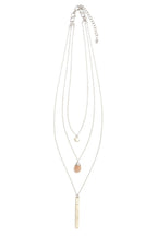 Triple Strand Multi-Way Pendant Necklace - Silver by Fair Anita