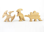 Wooden Dinosaur cutouts Natural set by PoppyBabyCo