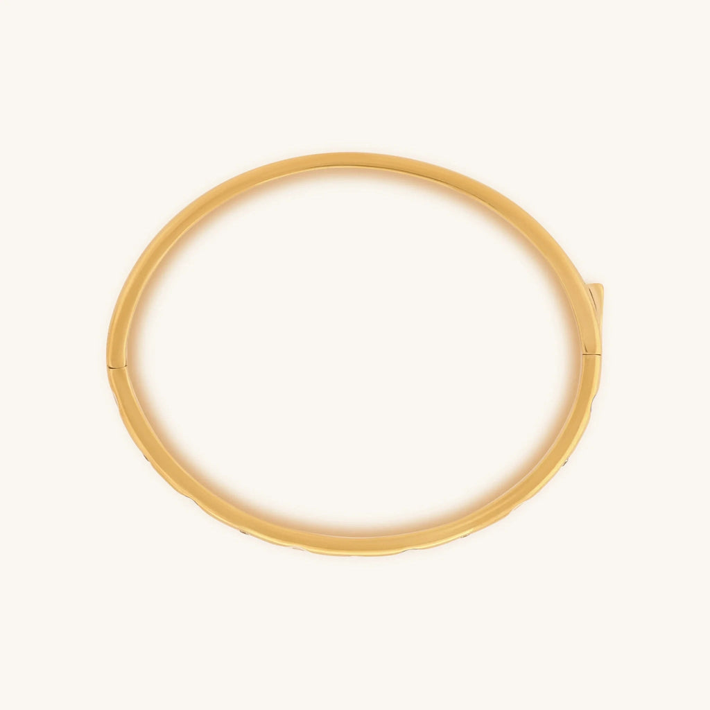 Unwavering Grace Gold Multi Symbol Bangle Bracelet