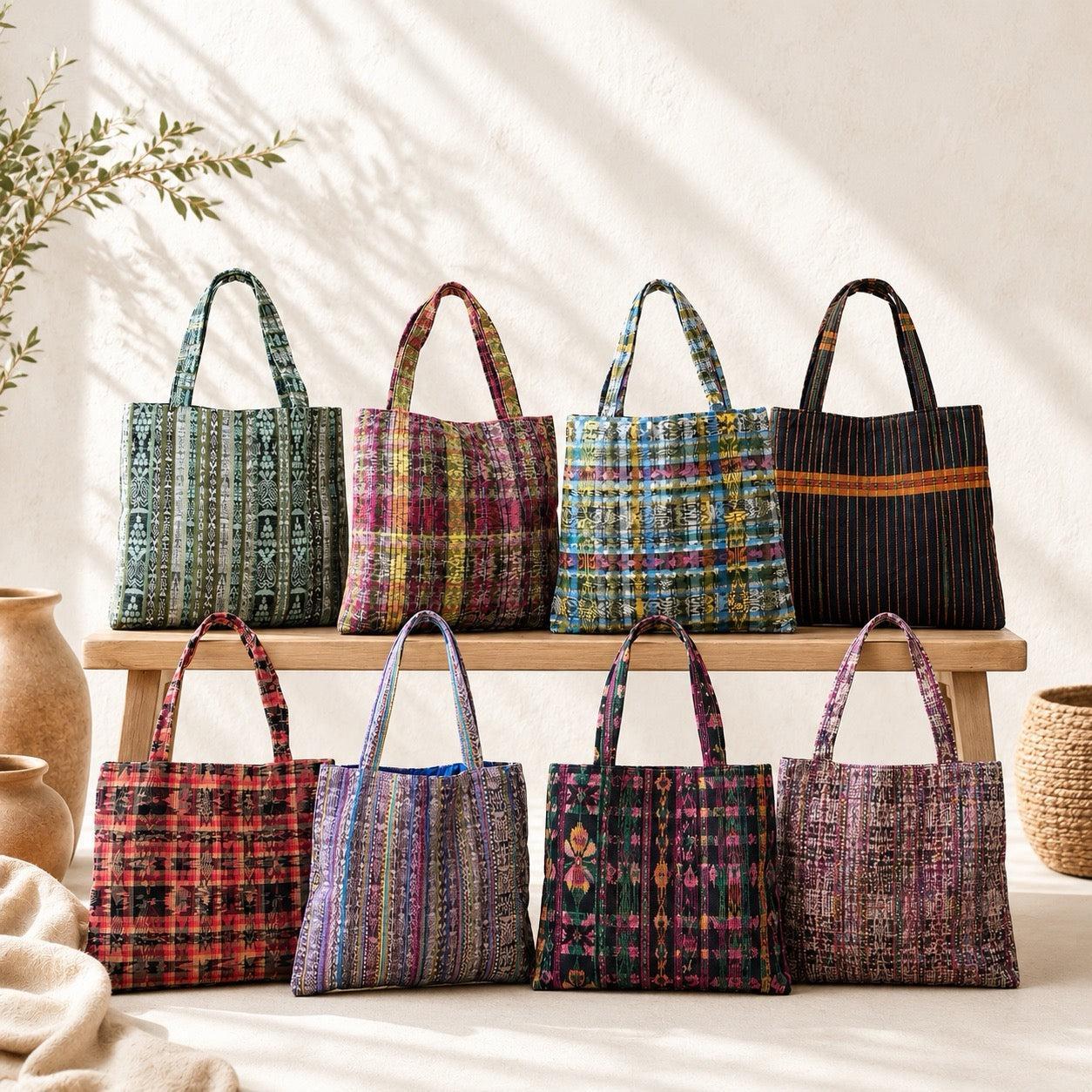 Up-cycled Corte Market Bag - Guatemala Bags La Vie Bien Up-cycled Corte Market Bag - Guatemala