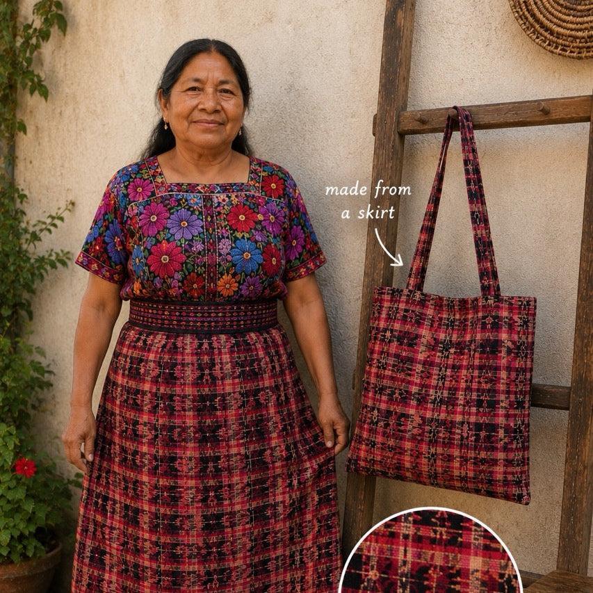 Up-cycled Corte Market Bag - Guatemala Bags La Vie Bien Up-cycled Corte Market Bag - Guatemala