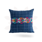 Up - cycled Denim Striped Boho Blue Pillow Cover - Guatemala Decor La Vie Bien Up - cycled Denim Striped Boho Blue Pillow Cover - Guatemala