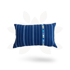 Up - cycled Denim Textile Blue Lumbar Pillow Cover - Guatemala Decor La Vie Bien Up - cycled Denim Textile Blue Lumbar Pillow Cover - Guatemala