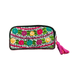 Up - cycled Half Moon Huipil Cosmetic Padded Bag with Tassel - Guatemala Bags La Vie Bien Up - cycled Half Moon Huipil Cosmetic Padded Bag with Tassel - Guatemala