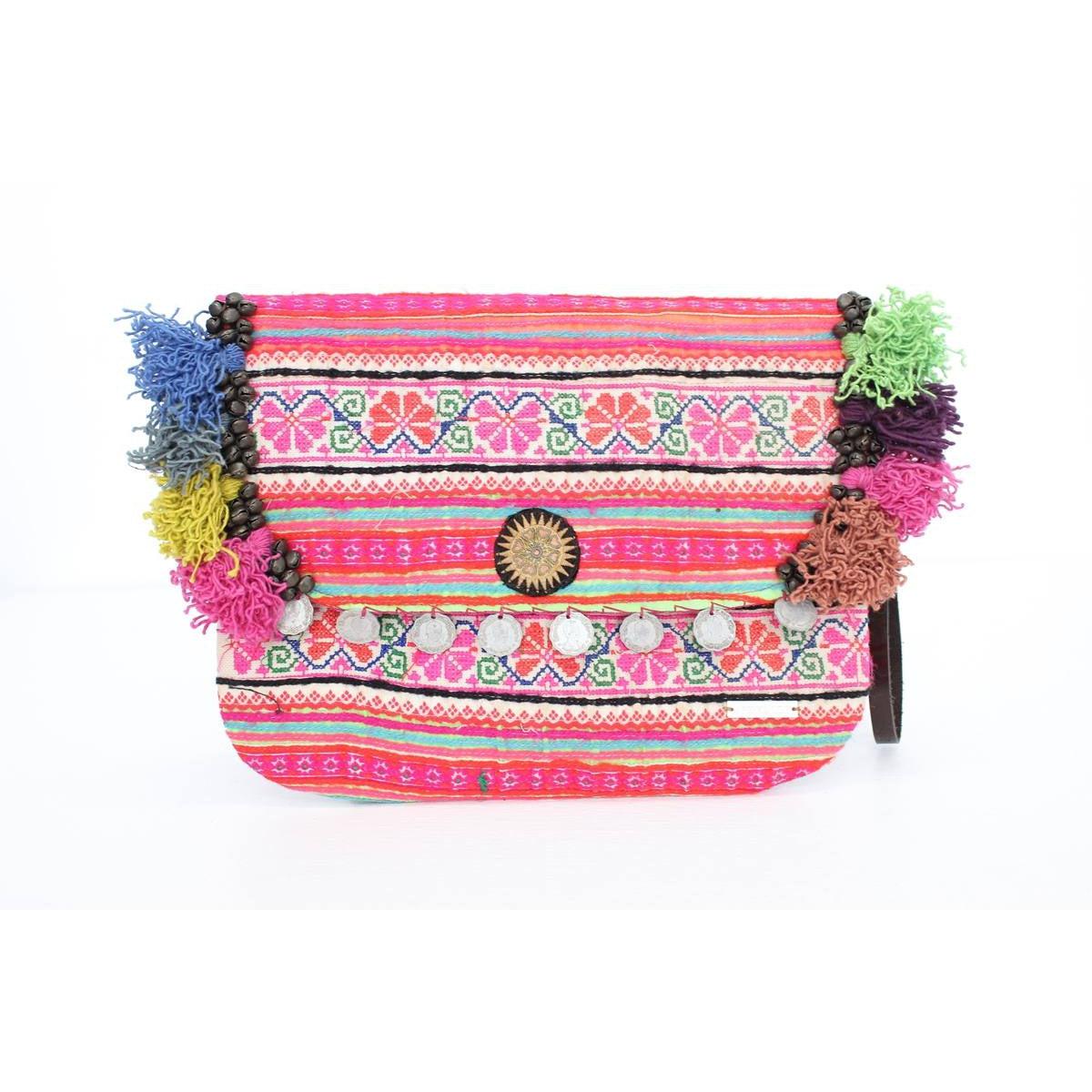 Up - cycled Hmong Wristlet - Thailand Wristlets La Vie Bien Up - cycled Hmong Wristlet - Thailand