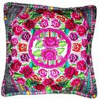 Up - cycled Maya Floral Huipil Textile Pillow Cover - Guatemala Decor La Vie Bien Up - cycled Maya Floral Huipil Textile Pillow Cover - Guatemala