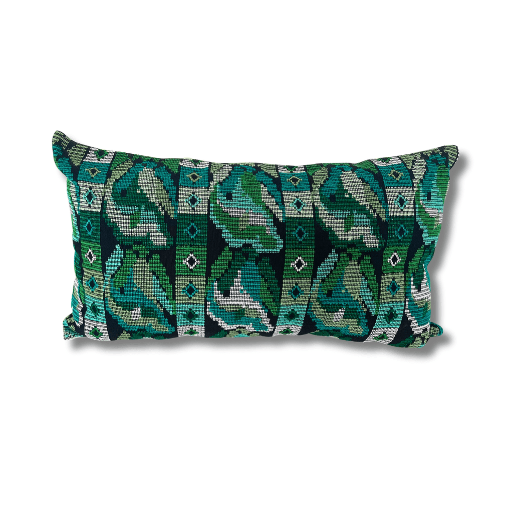 Up - cycled Pueblo Lumbar Pillow Huipil One - of - a - Kind Cover - Guatemala Decor La Vie Bien Up - cycled Pueblo Lumbar Pillow Huipil One - of - a - Kind Cover - Guatemala