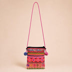 Up-cycled Vintage Crossbody Bag - Thailand Crossbody La Vie Bien Up-cycled Vintage Crossbody Bag - Thailand