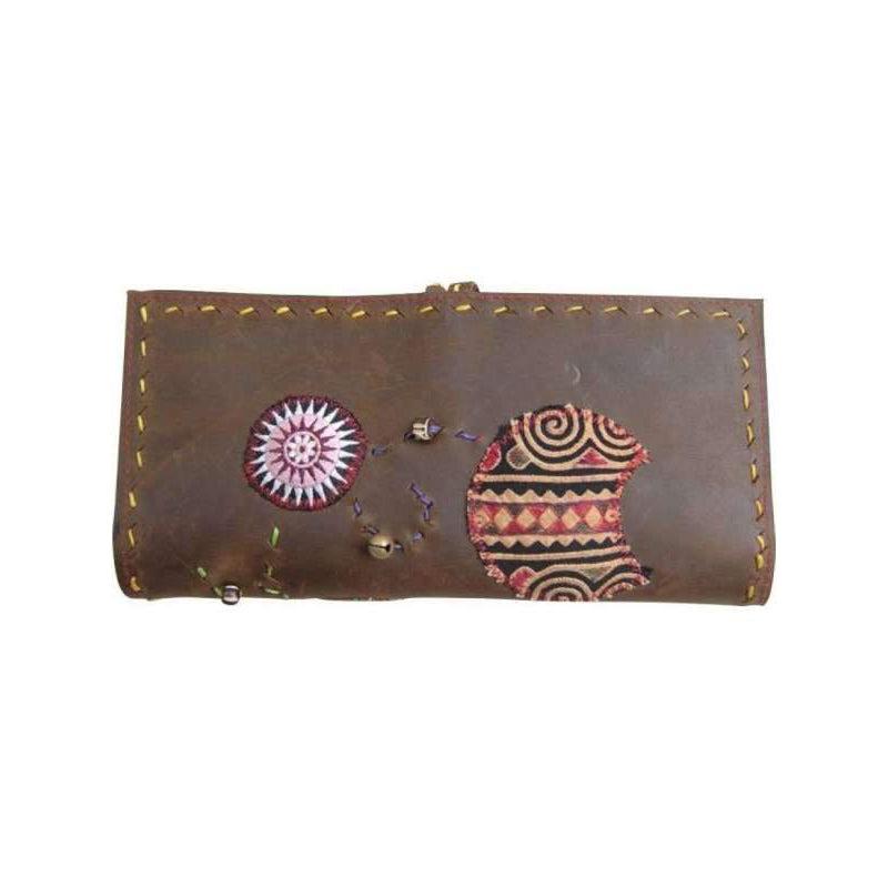 Upcycled Antique Applique Wallet - Thailand Bags La Vie Bien Upcycled Antique Applique Wallet - Thailand