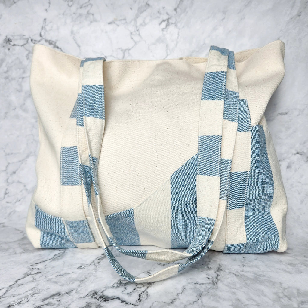 Upcycled Denim Tote Bag by Upavim Crafts