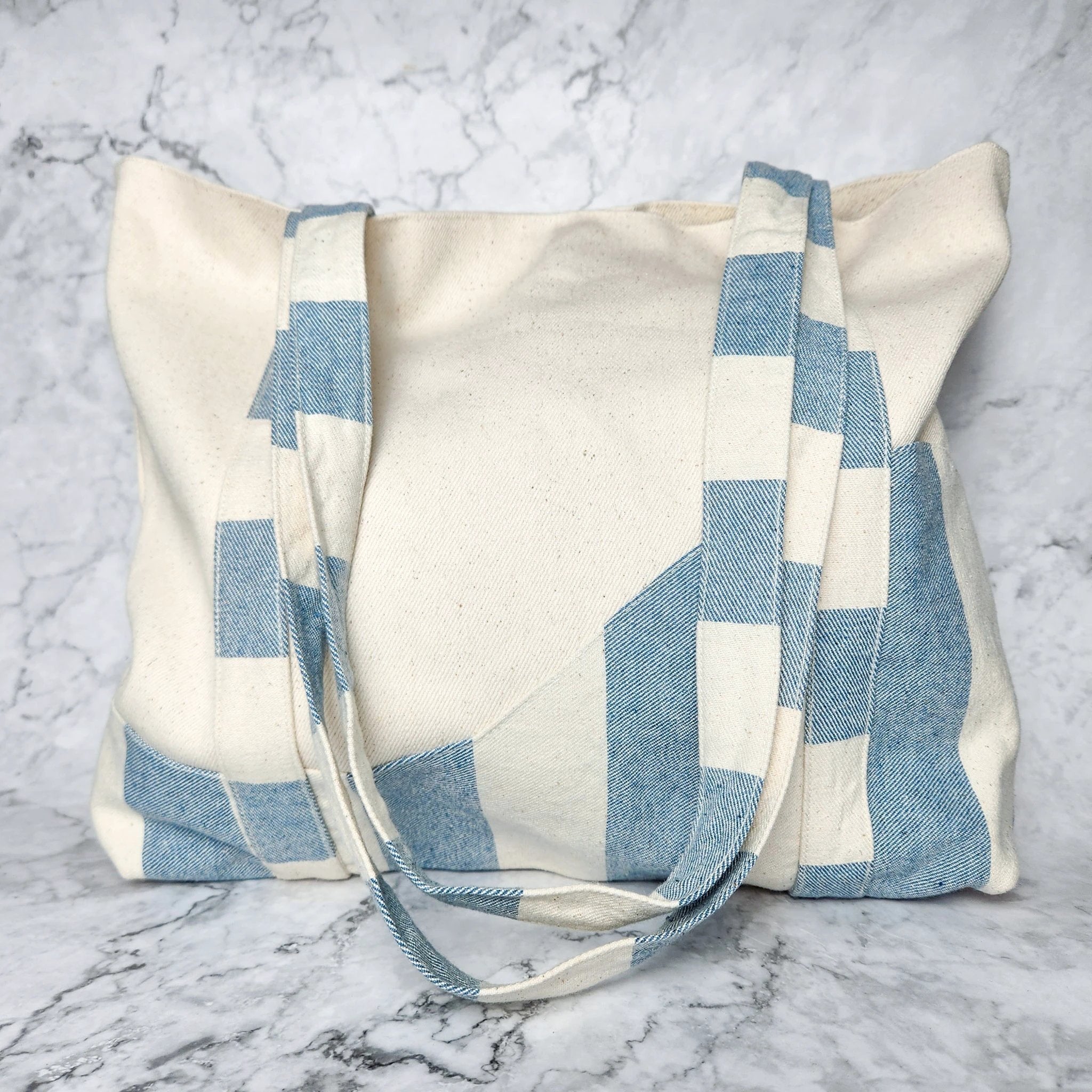 Upcycled Denim Tote Bag by Upavim Crafts