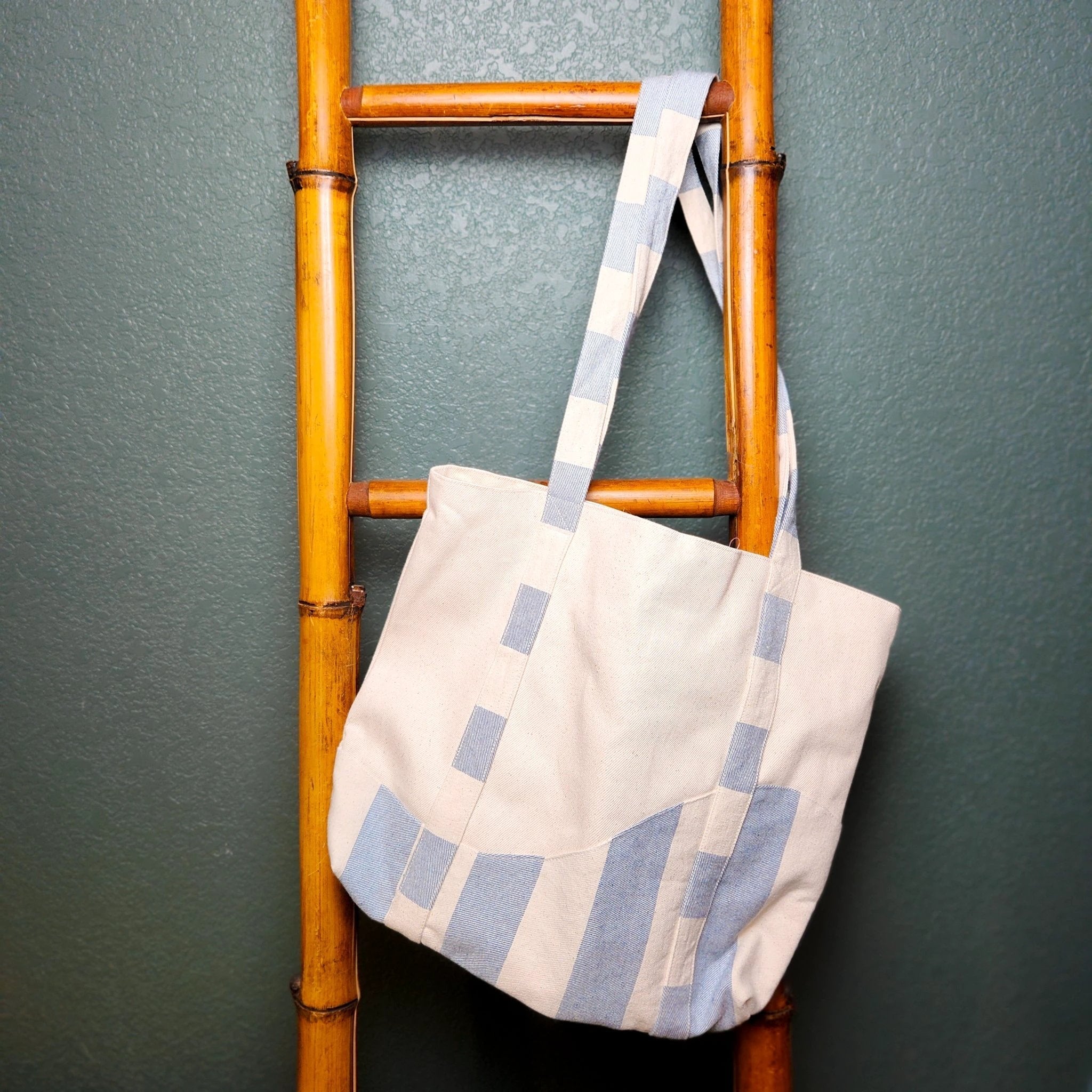 Upcycled Denim Tote Bag by Upavim Crafts