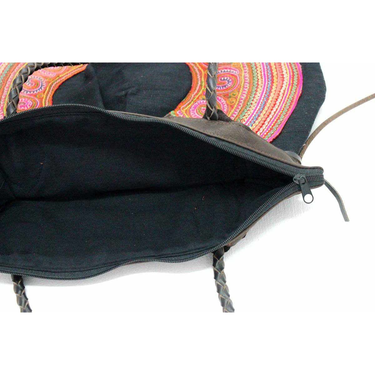 Upcycled Hmong Jacket Tote Bag - Thailand Bags La Vie Bien Upcycled Hmong Jacket Tote Bag - Thailand