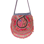 Upcycled Hmong Jacket with Beads Textile One of a Kind Crossbody Bag - Thailand Bags La Vie Bien Upcycled Hmong Jacket with Beads Textile One of a Kind Crossbody Bag - Thailand