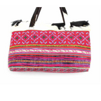 Upcycled Hmong Textile Cowhide One - of - a - kind Leather Tote Purse - Thailand Bags La Vie Bien Upcycled Hmong Textile Cowhide One - of - a - kind Leather Tote Purse - Thailand