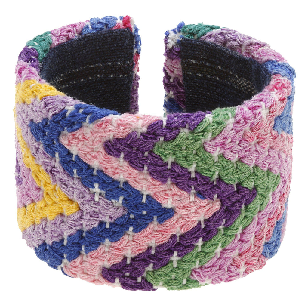 Upcycled Huipil Cuff Bracelets - Fashion La Vie Bien Upcycled Huipil Cuff