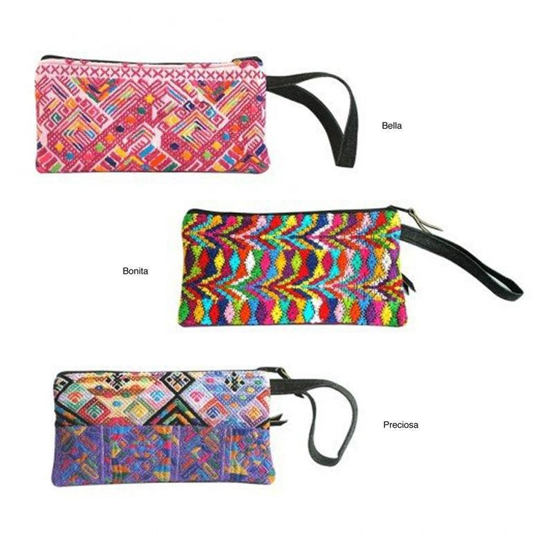 Upcycled Huipil Wristlet Clutch & Wallets & Coin Bags La Vie Bien Upcycled Huipil Wristlet