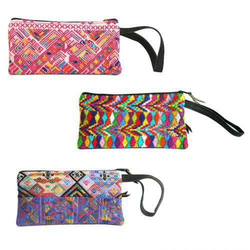 Upcycled Huipil Wristlet Clutch & Wallets & Coin Bags La Vie Bien Upcycled Huipil Wristlet