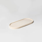 Upcycled Oval Tray: Bamboo Fibre White