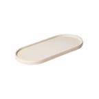 Upcycled Oval Tray: Bamboo Fibre White