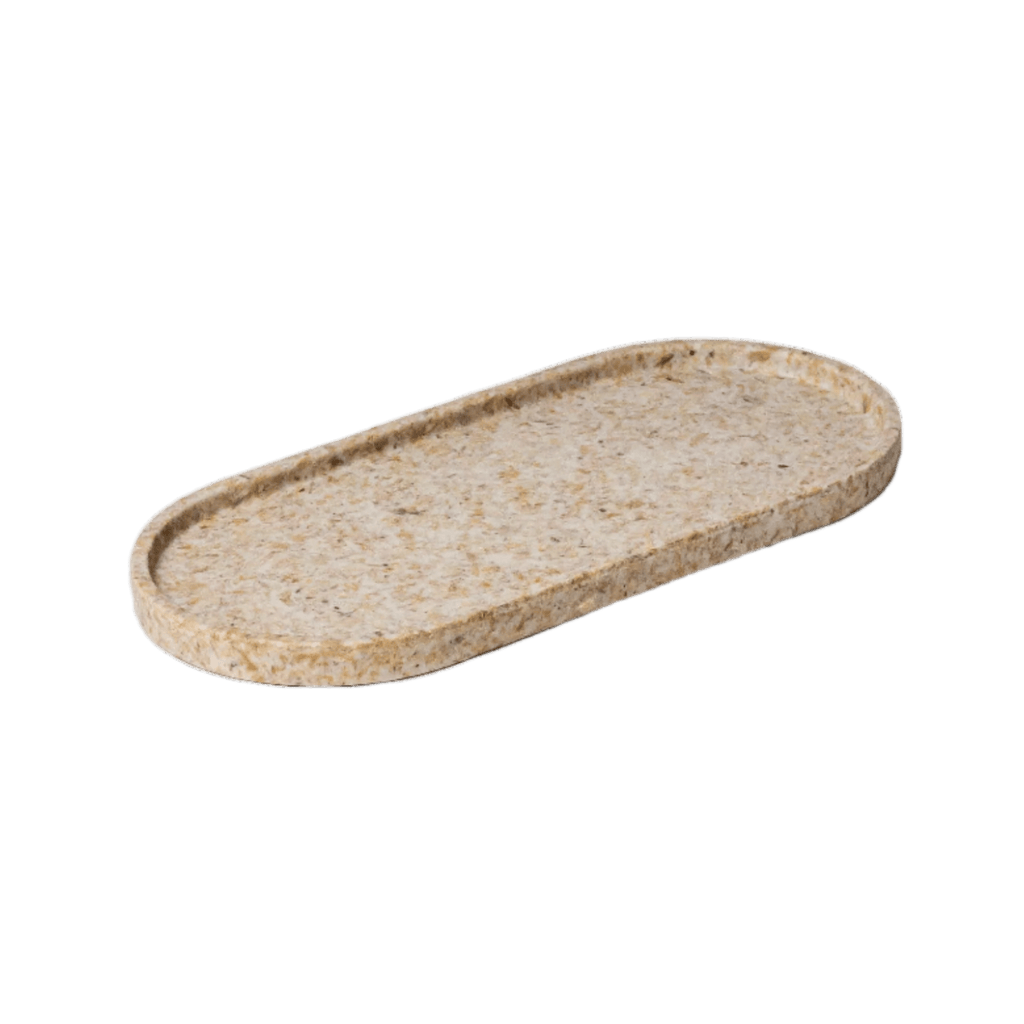 Upcycled Oval Tray: Rice Husk