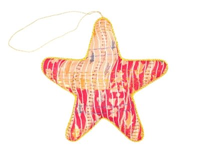 Upcycled Saree Star Ornaments