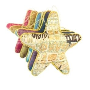 Upcycled Saree Star Ornaments
