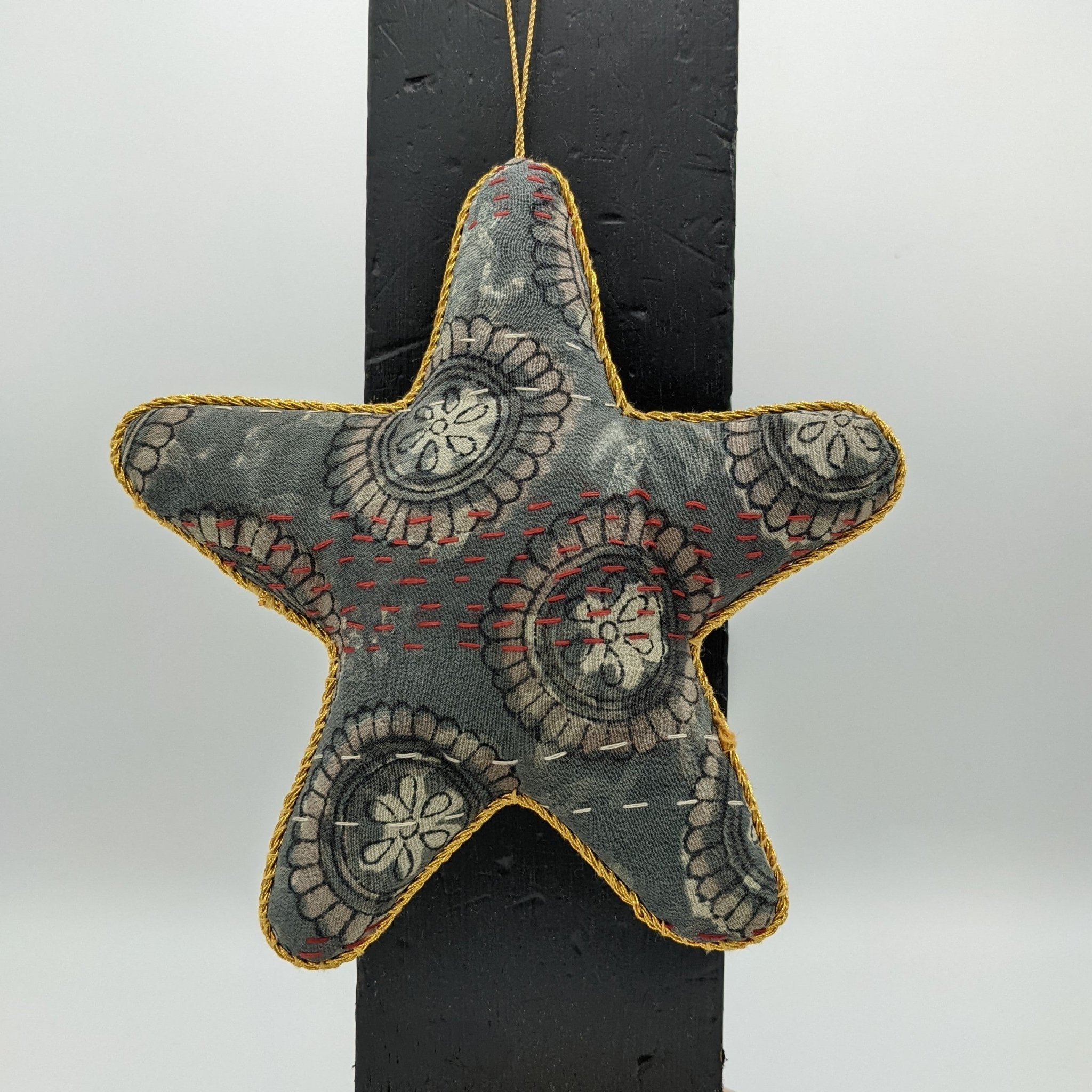 Upcycled Saree Star Ornaments
