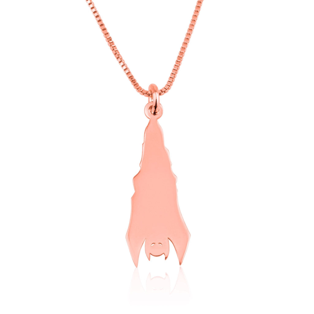 Upside Down Bat Necklace