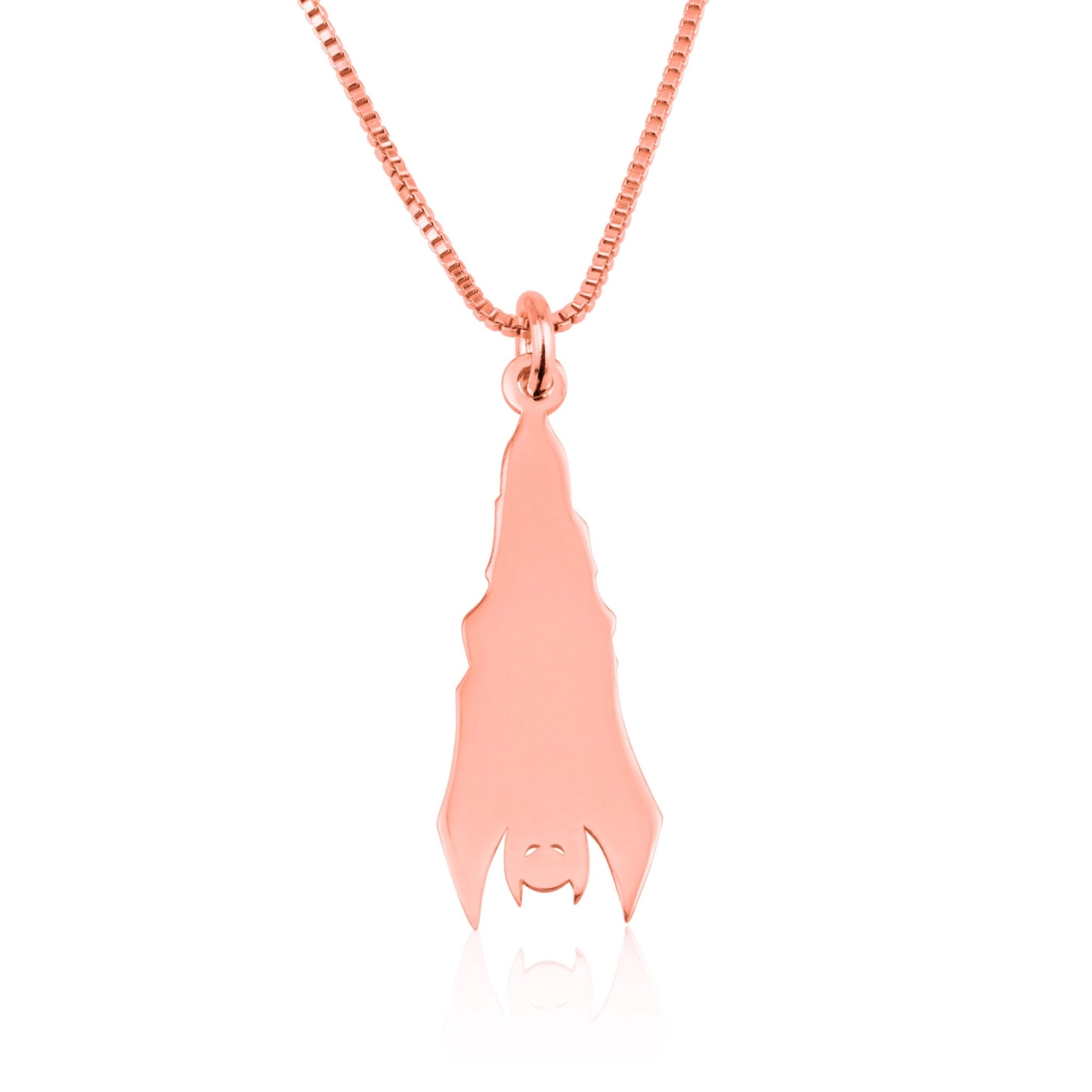 Upside Down Bat Necklace