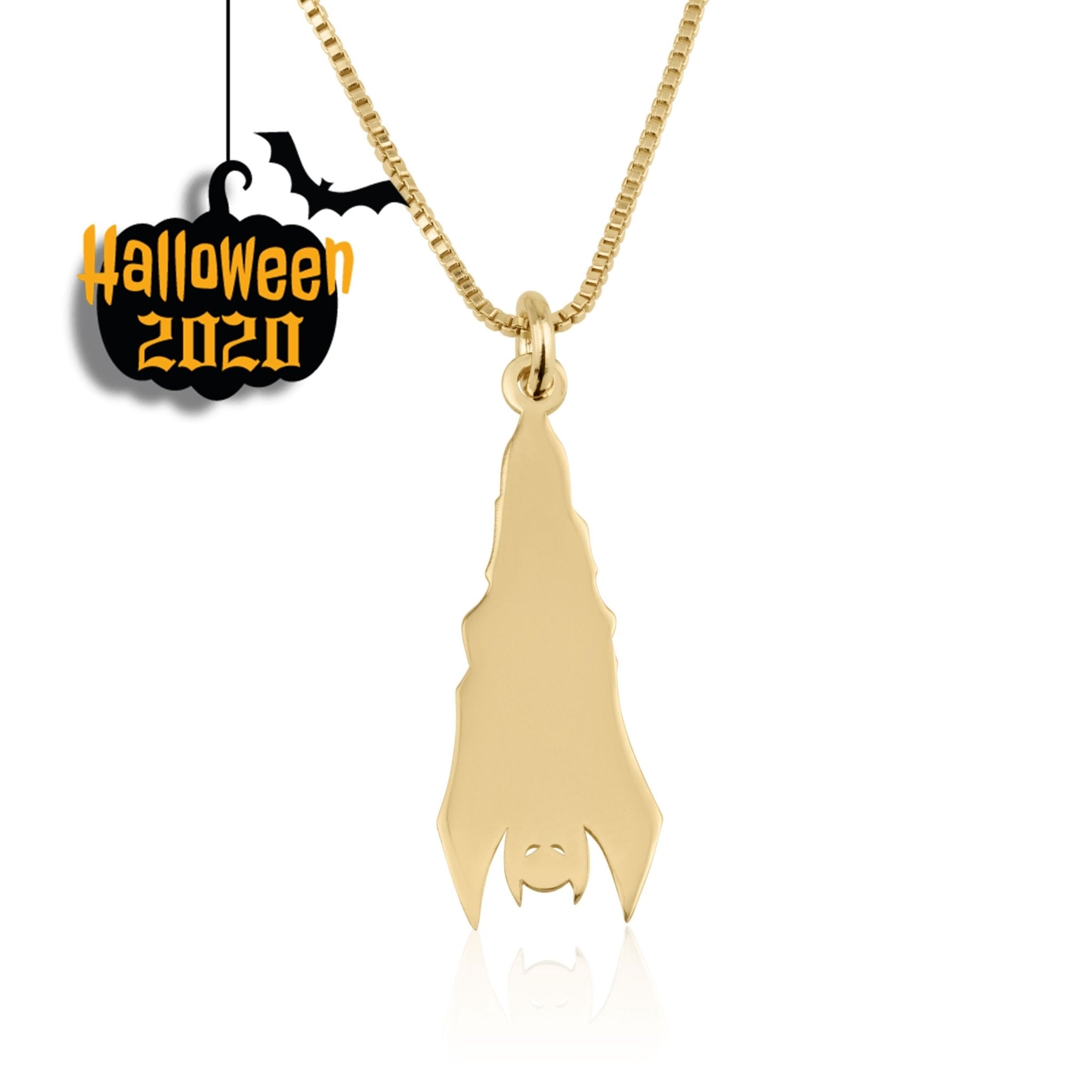 Upside Down Bat Necklace