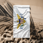U.S. Virgin Islands Flag Beach Towel Beach Towel (Generic Brand) La Vie Bien U.S. Virgin Islands Flag Beach Towel