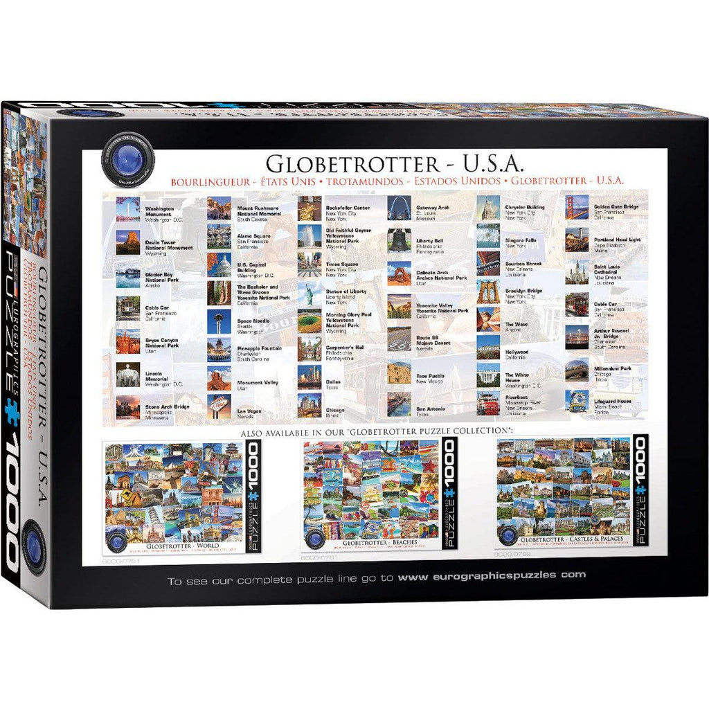 USA Globetrotter 1000 Piece Jigsaw Puzzle Eurographics Jigsaw Puzzle La Vie Bien USA Globetrotter 1000 Piece Jigsaw Puzzle Eurographics