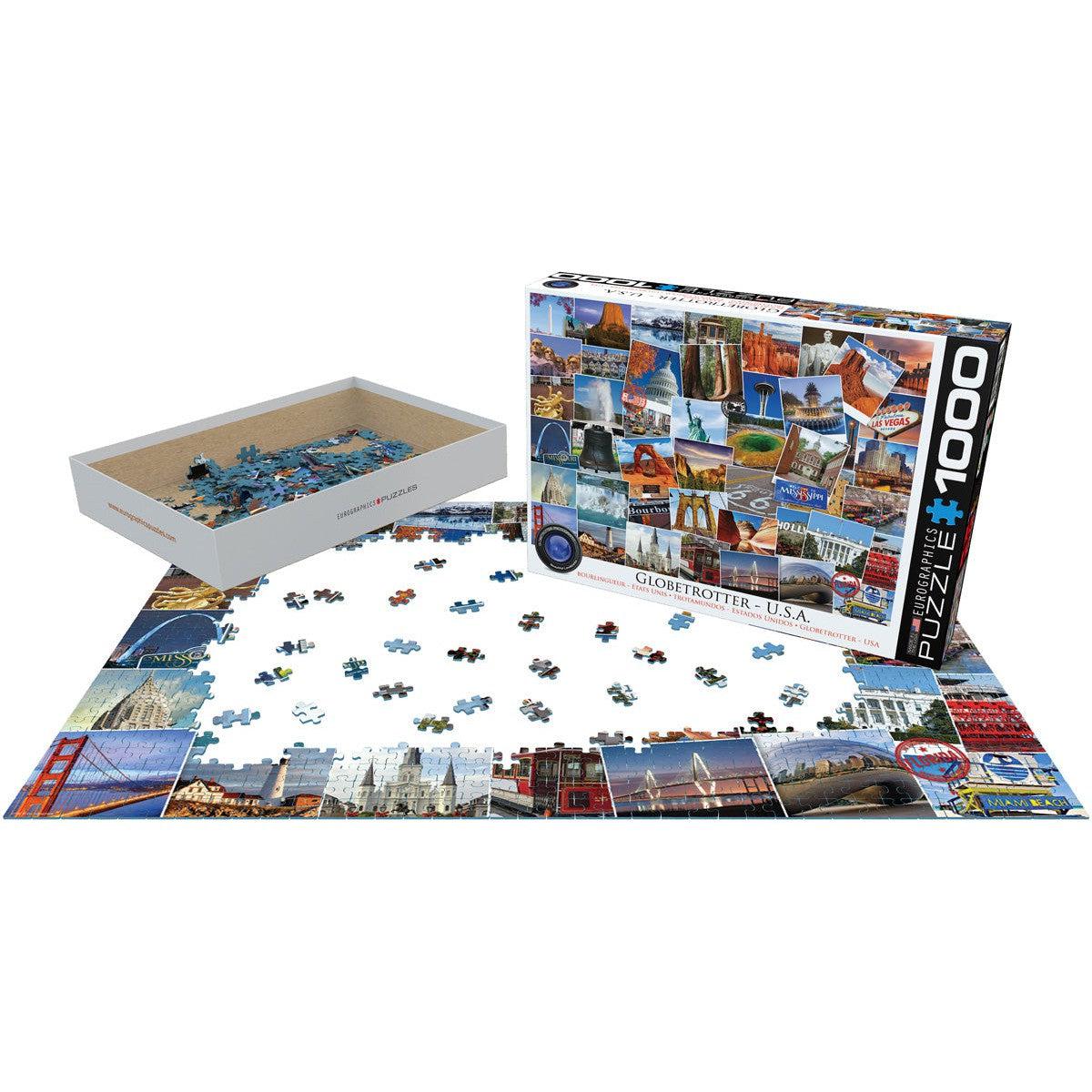 USA Globetrotter 1000 Piece Jigsaw Puzzle Eurographics Jigsaw Puzzle La Vie Bien USA Globetrotter 1000 Piece Jigsaw Puzzle Eurographics