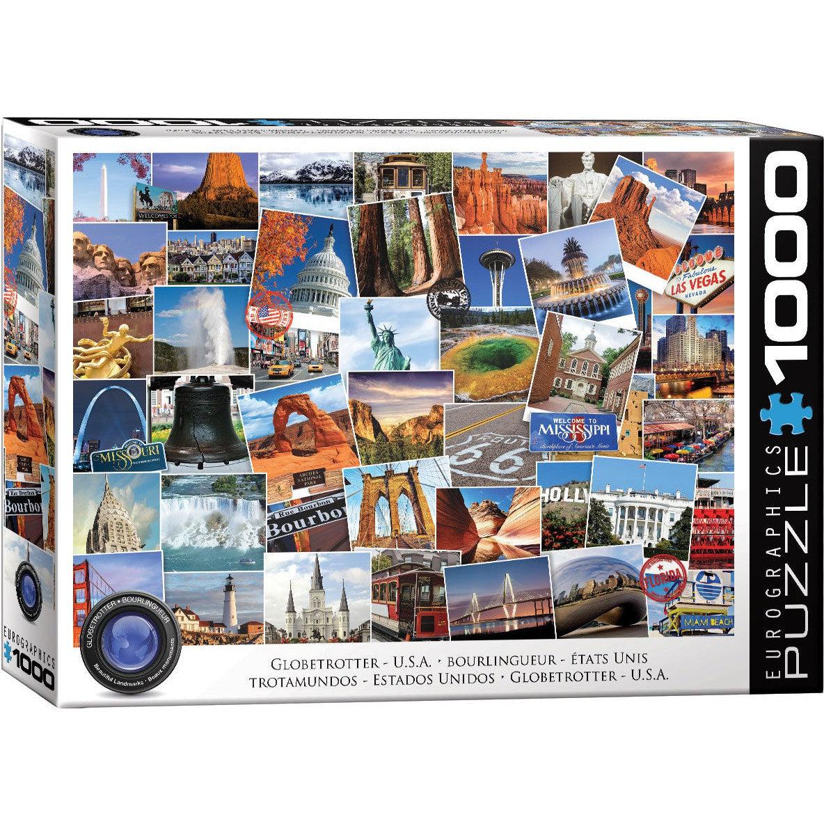 USA Globetrotter 1000 Piece Jigsaw Puzzle Eurographics Jigsaw Puzzle La Vie Bien USA Globetrotter 1000 Piece Jigsaw Puzzle Eurographics