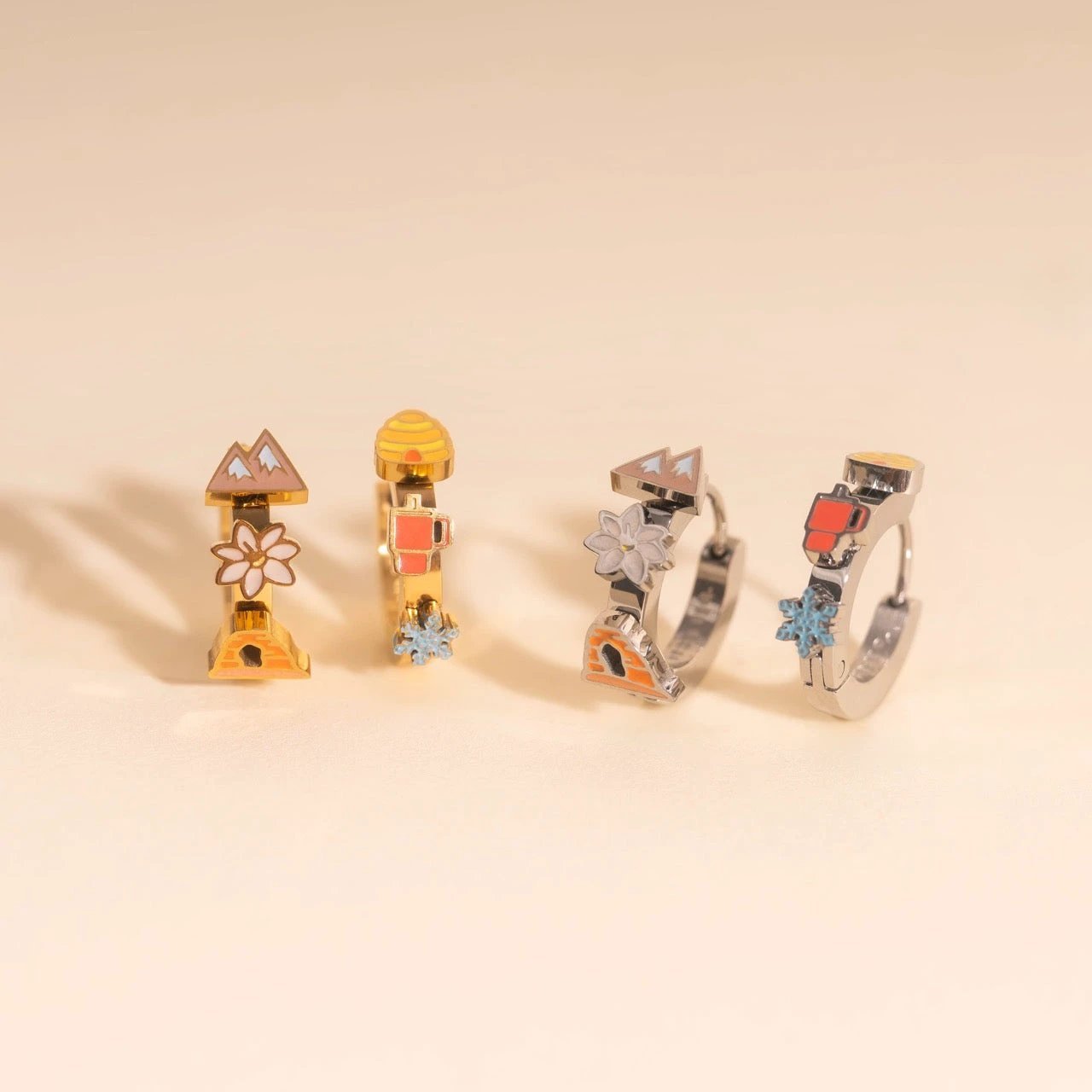 Utah 3D Huggie Hoop Earrings by Oh Clementine