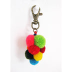 Uva Pompom Cluster Multicolor Boho Bag Charm | Zipper Pull - Thailand Zipper Pulls La Vie Bien Uva Pompom Cluster Multicolor Boho Bag Charm | Zipper Pull - Thailand