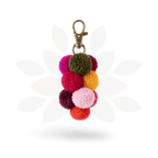 Uva Pompom Cluster Multicolor Boho Bag Charm | Zipper Pull - Thailand Zipper Pulls La Vie Bien Uva Pompom Cluster Multicolor Boho Bag Charm | Zipper Pull - Thailand