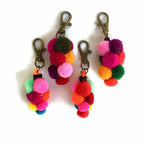 Uva Pompom Cluster Multicolor Boho Bag Charm | Zipper Pull - Thailand Zipper Pulls La Vie Bien Uva Pompom Cluster Multicolor Boho Bag Charm | Zipper Pull - Thailand