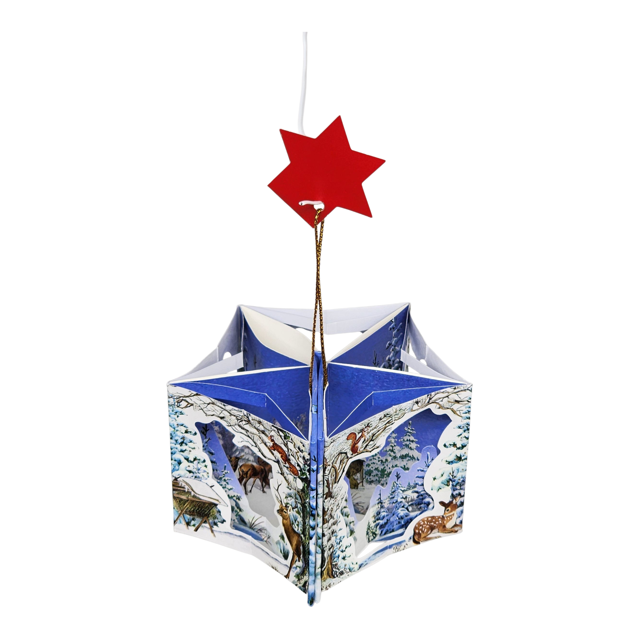 Popup Mini Book German Ornament - Frohes Fest Nature